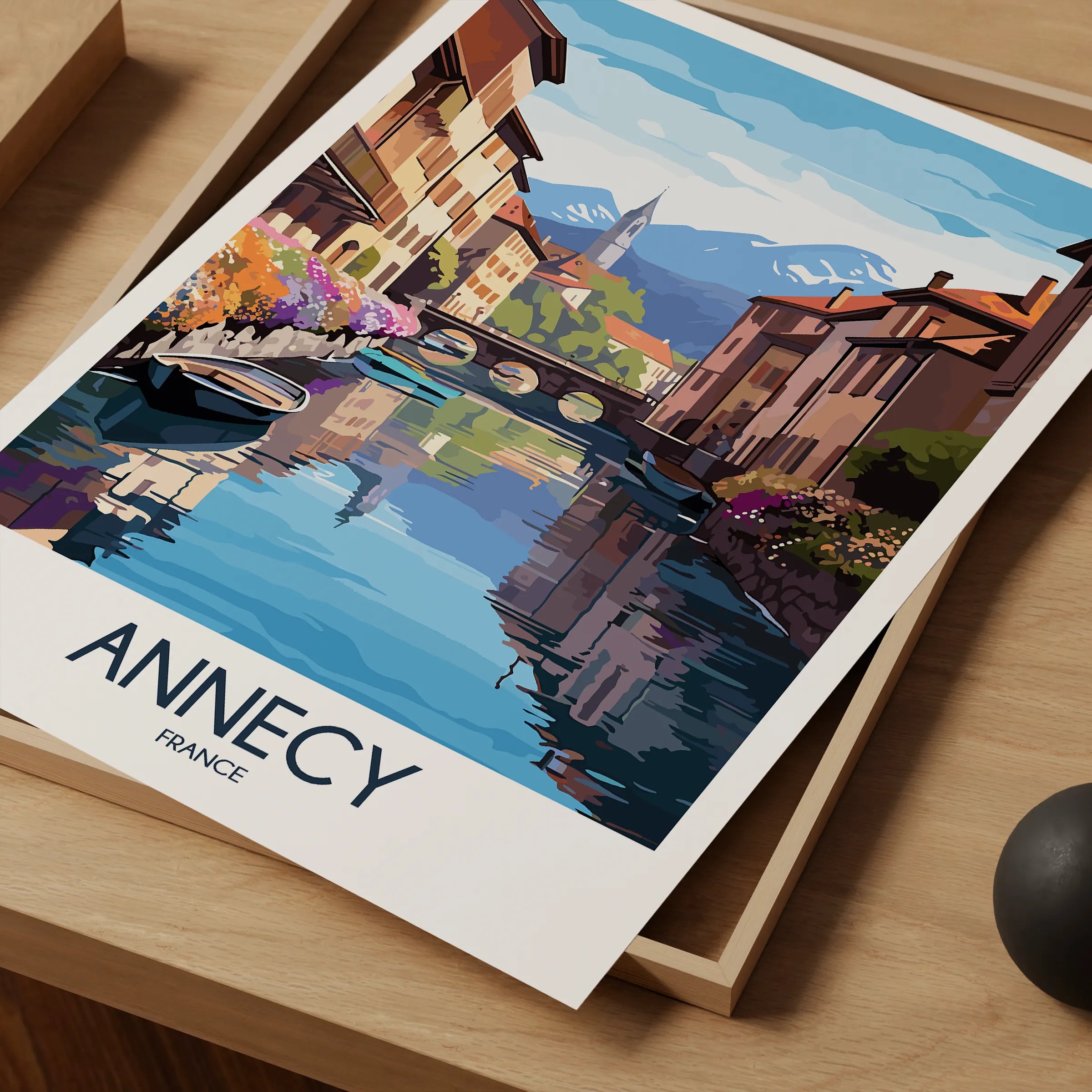 Annecy Modern Travel Poster