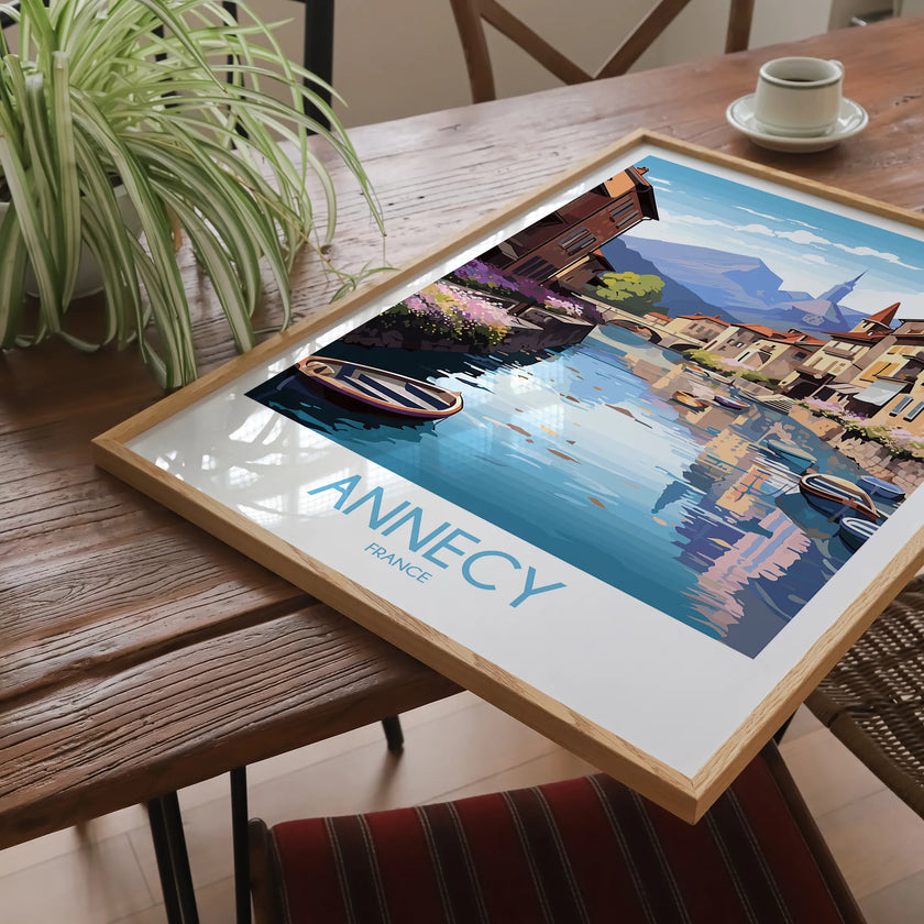 Annecy Modern Travel Poster