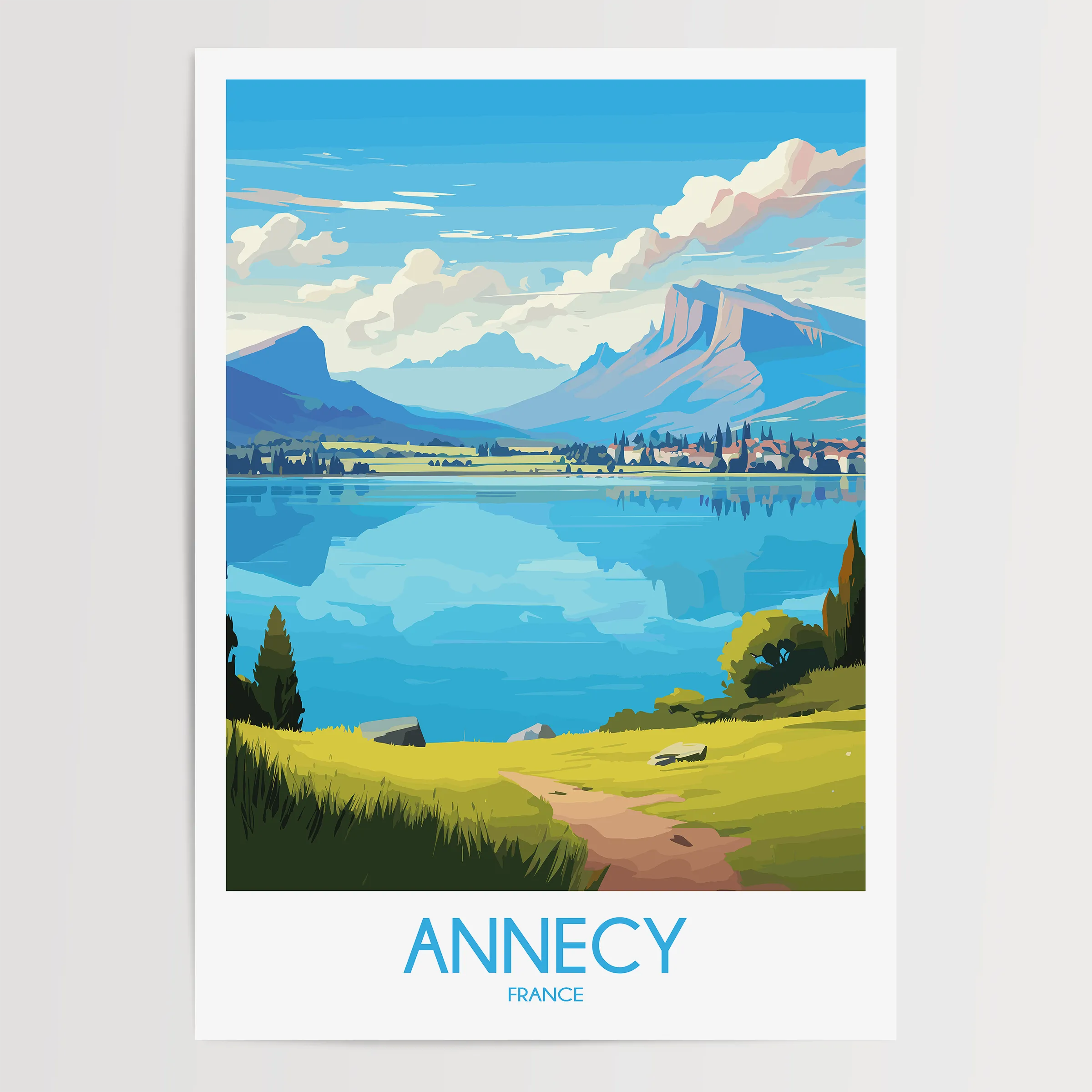Annecy Scenic Landscape Art