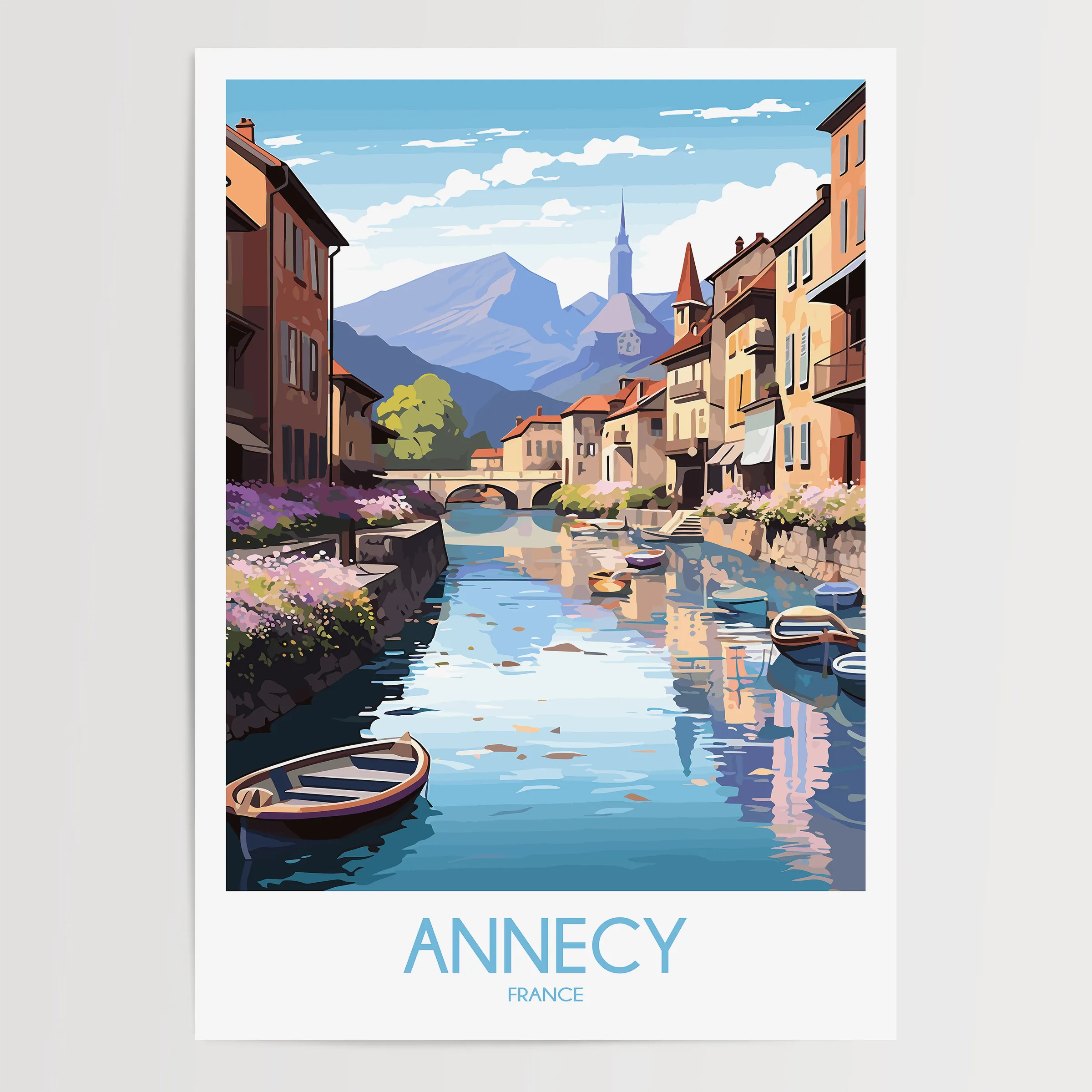 Annecy Vintage Style Print