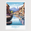 Annecy Vintage Style Print