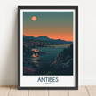 Antibes Modern Travel Poster
