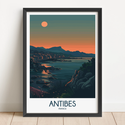 Antibes Modern Travel Poster