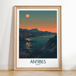 Antibes Retro Travel Illustration