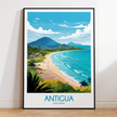 Antigua Modern Travel Poster