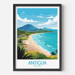 Antigua Retro Travel Illustration