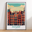 Antwerp Destination Art Gift