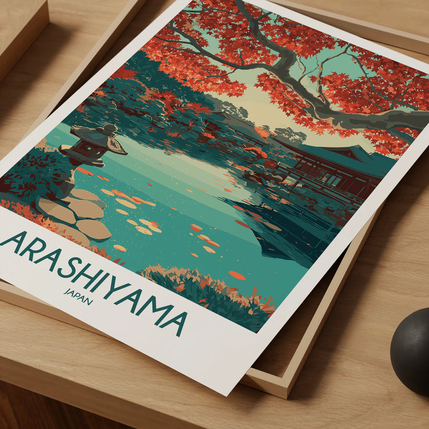Arashiyama Modern Travel Poster
