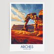 Arches Retro Travel Illustration