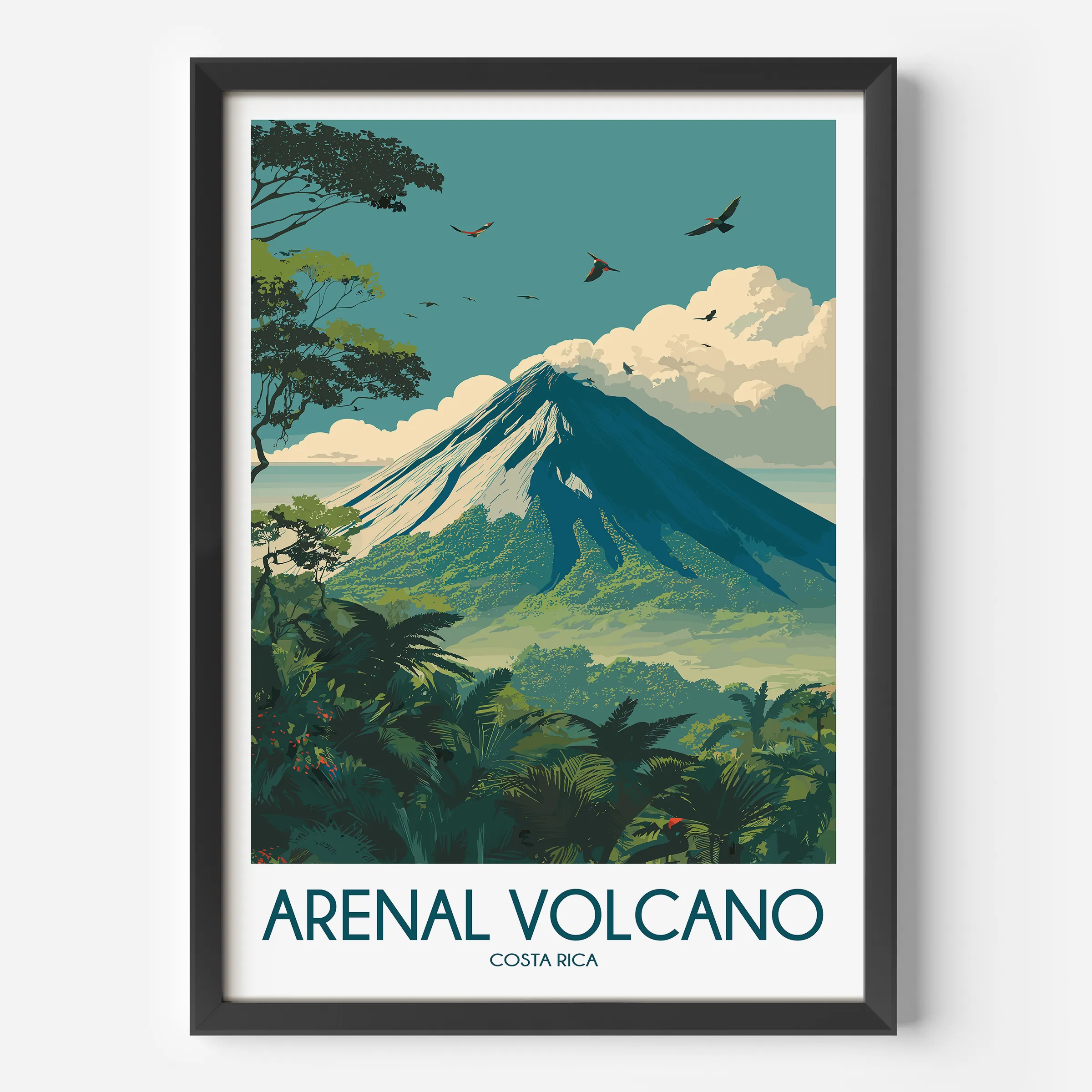 Arenal Volcano Destination Art Gift