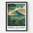 Arenal Volcano Modern Travel Poster