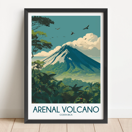 Arenal Volcano Scenic Landscape Art