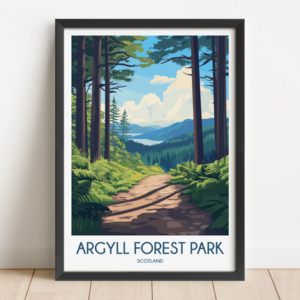 Argyll Forest Park Modern Travel Poster