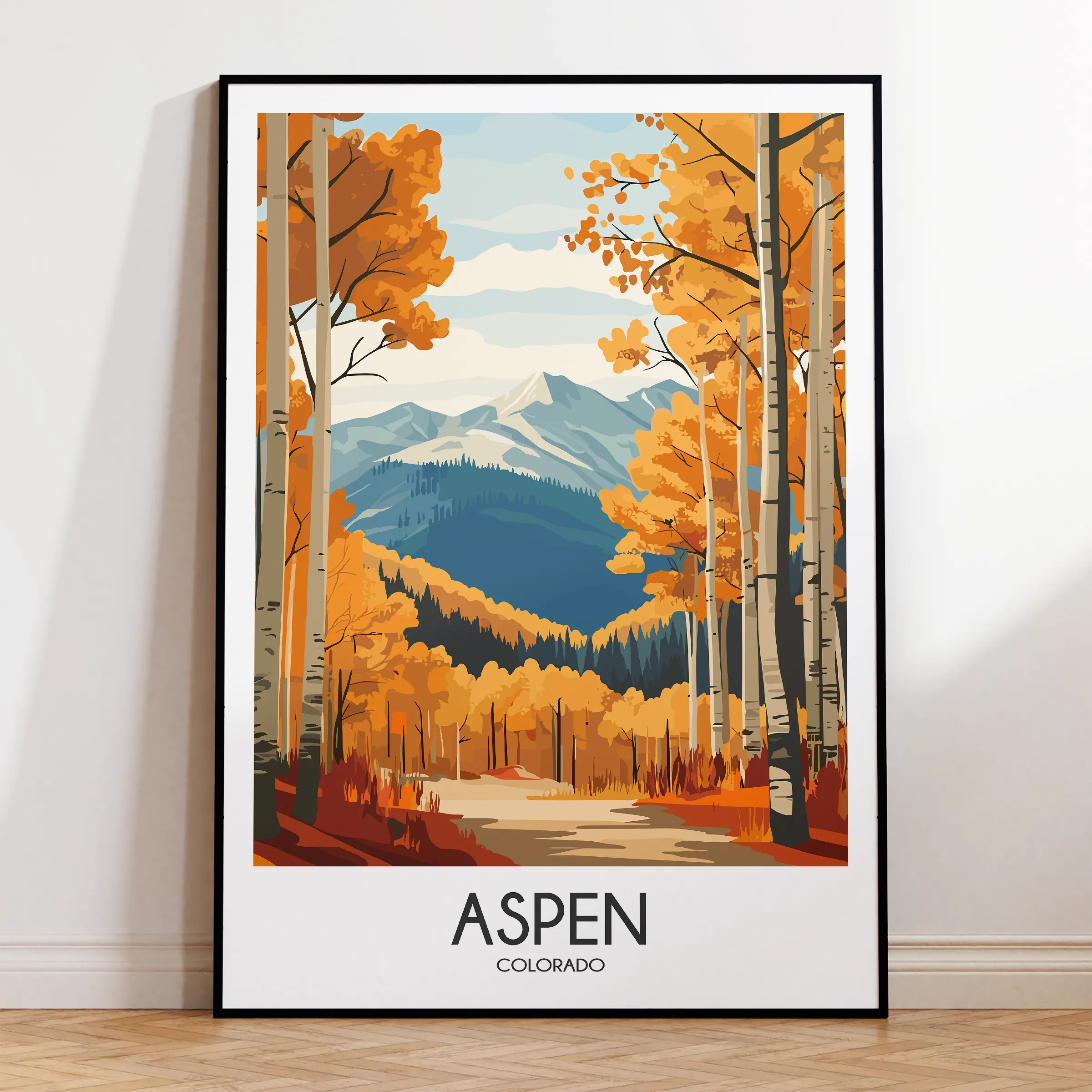 Aspen Modern Travel Poster