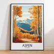 Aspen Modern Travel Poster