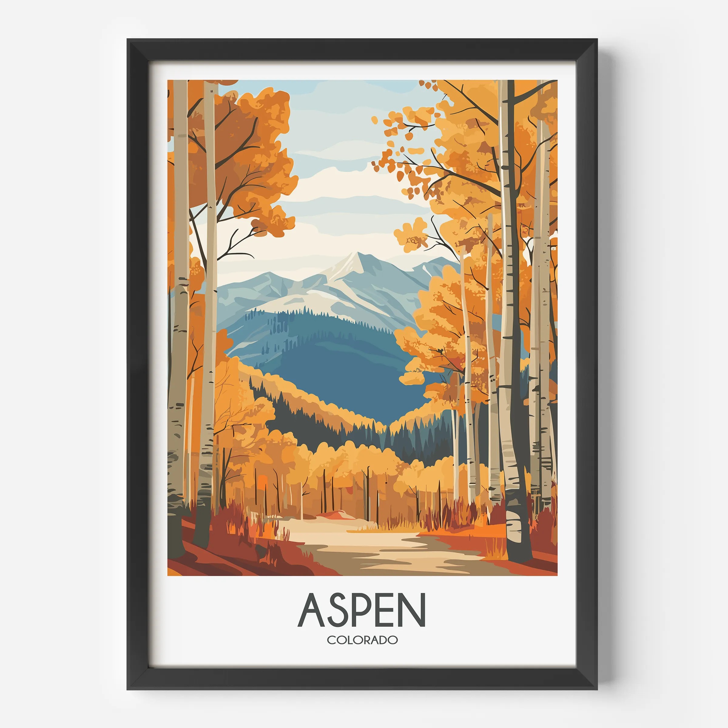 Aspen Vintage Style Print