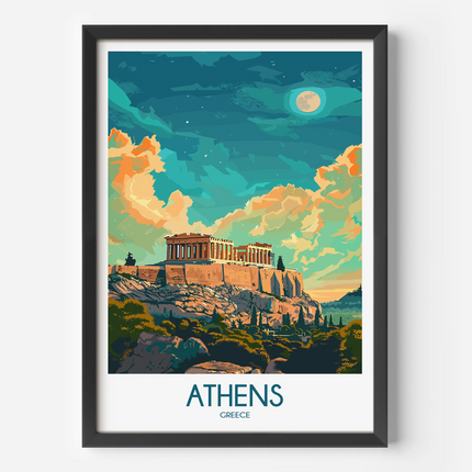 Athens Vintage Style Print