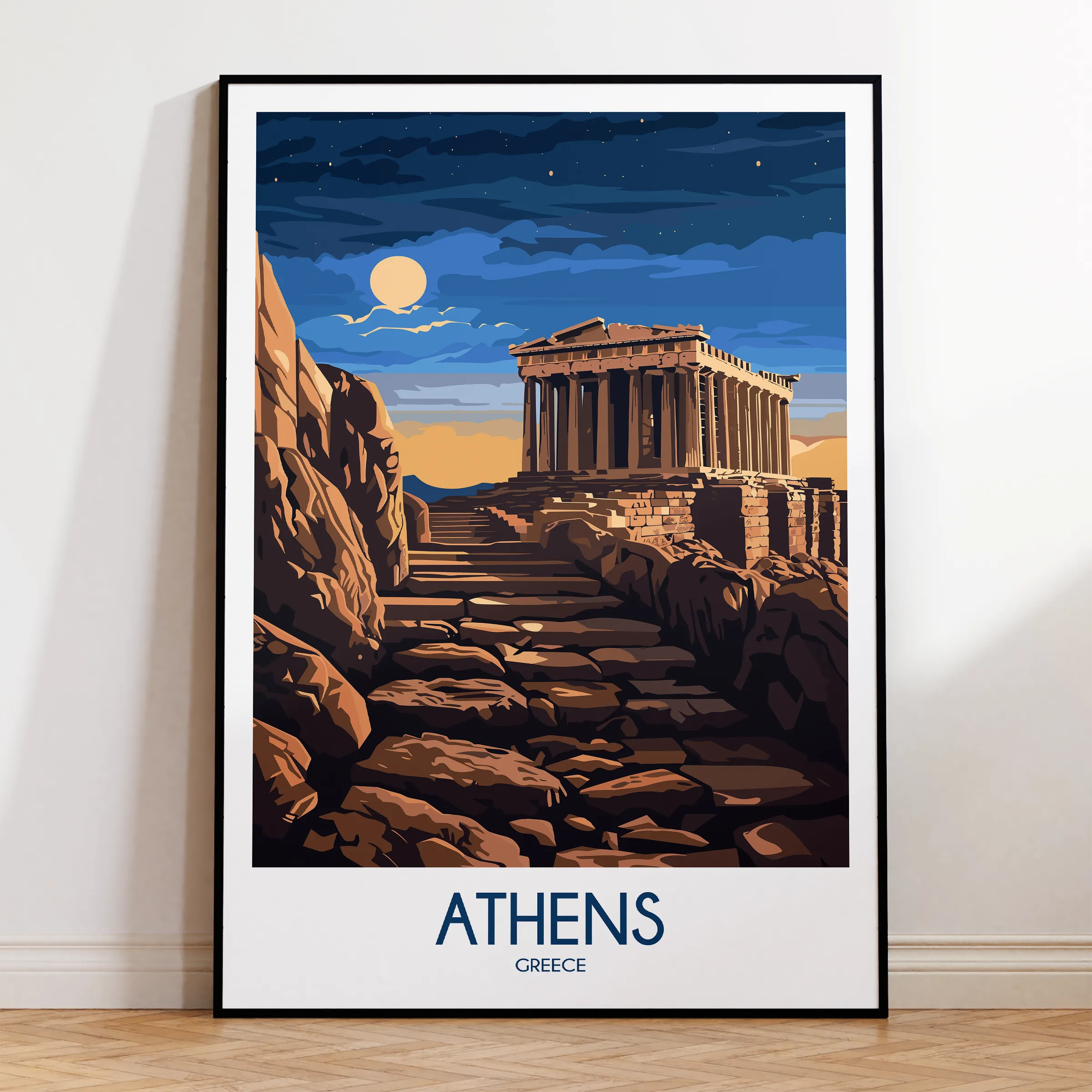 Athens Vintage Style Print