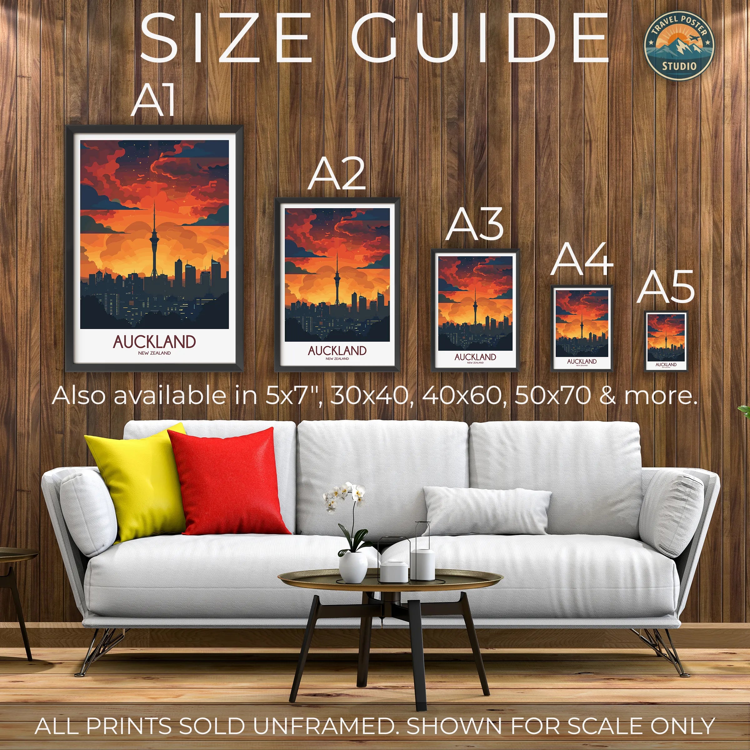 Auckland Modern Travel Poster