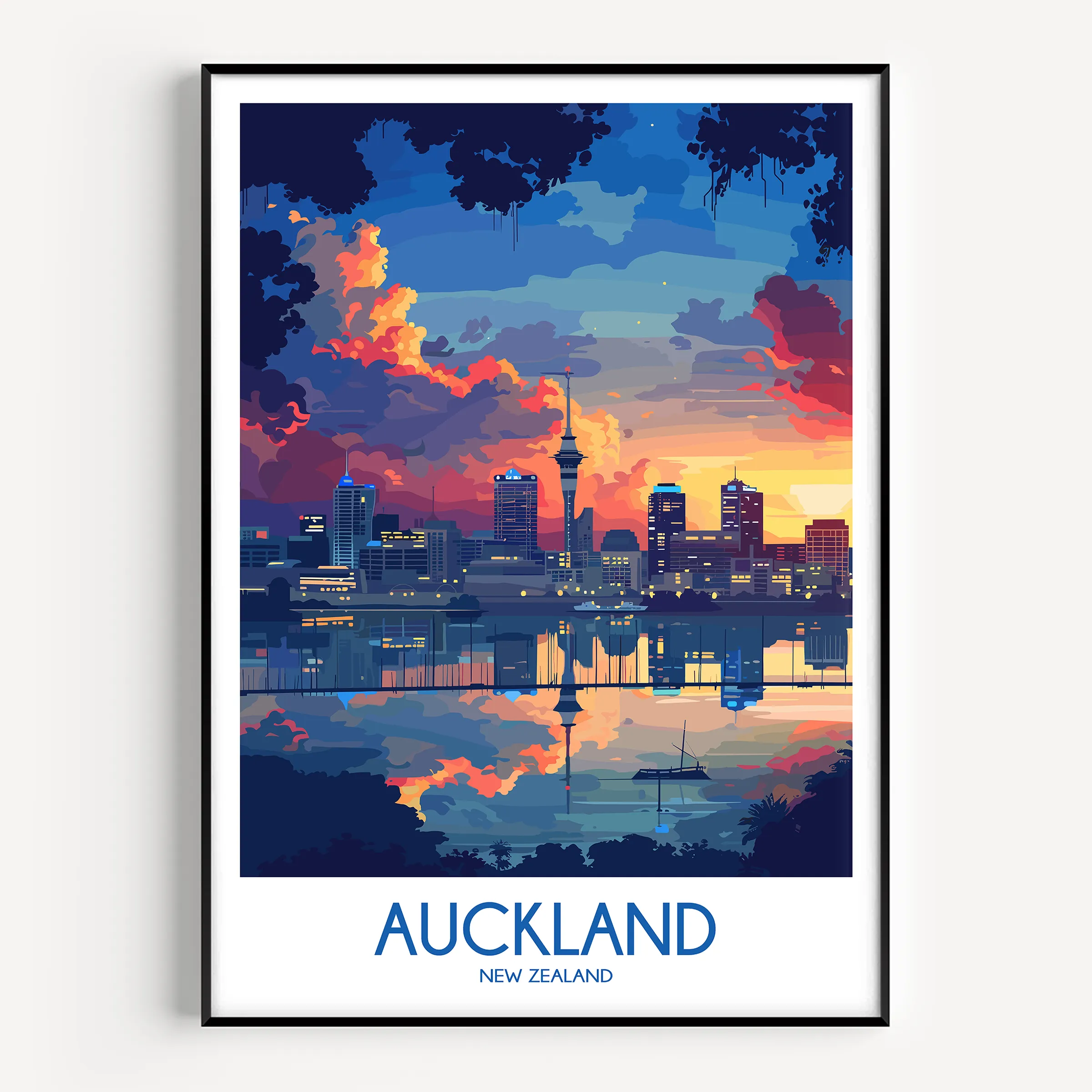 Auckland Vintage Style Print