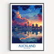 Auckland Vintage Style Print
