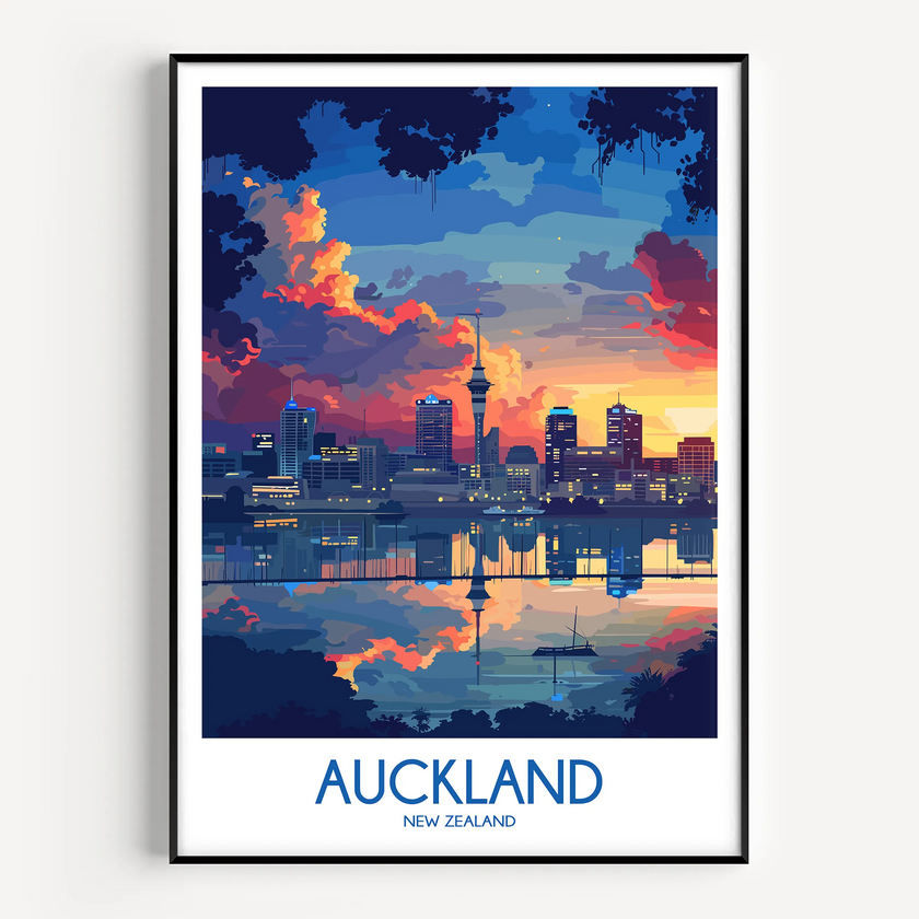 Auckland Vintage Style Print