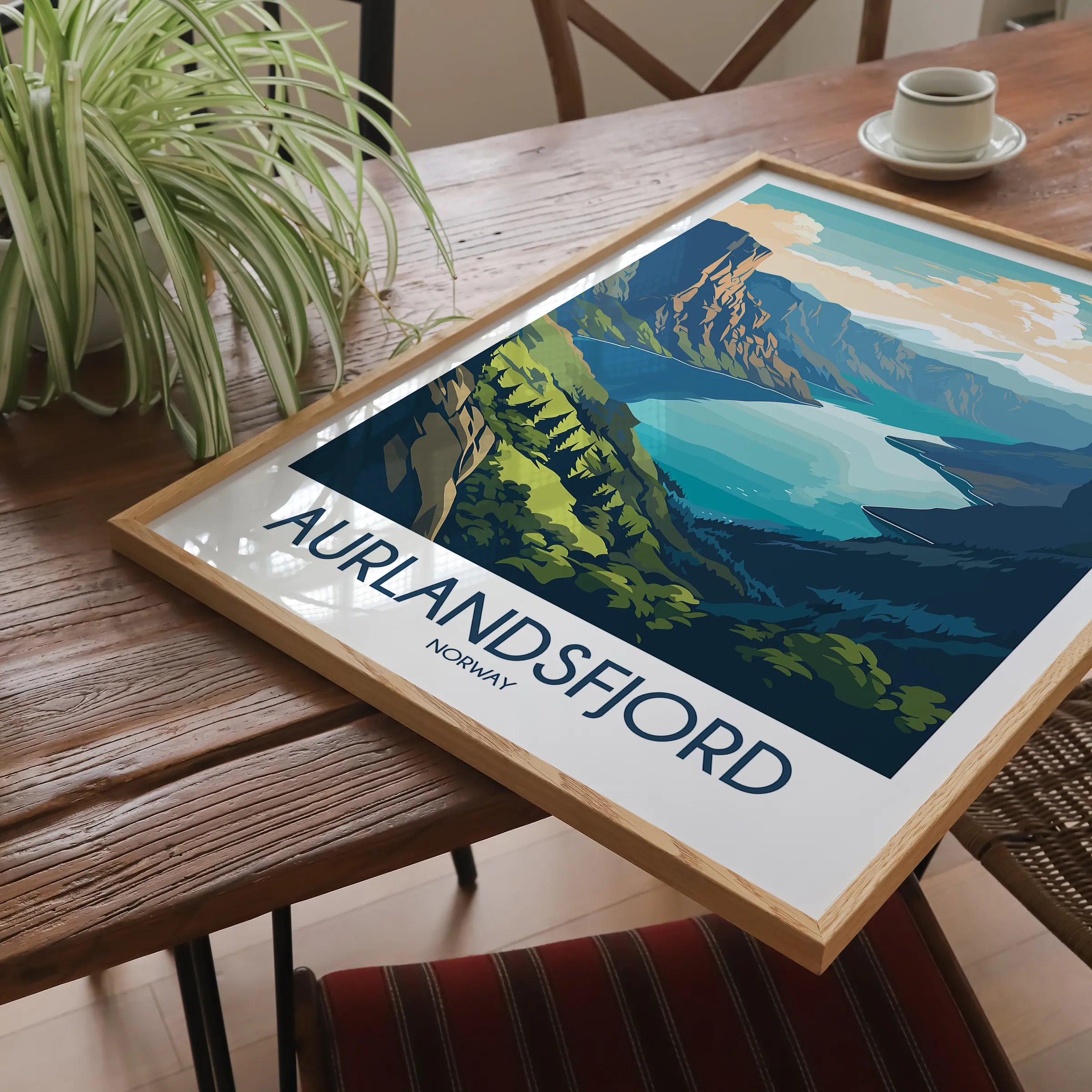 Aurlandsfjord Scenic Landscape Art