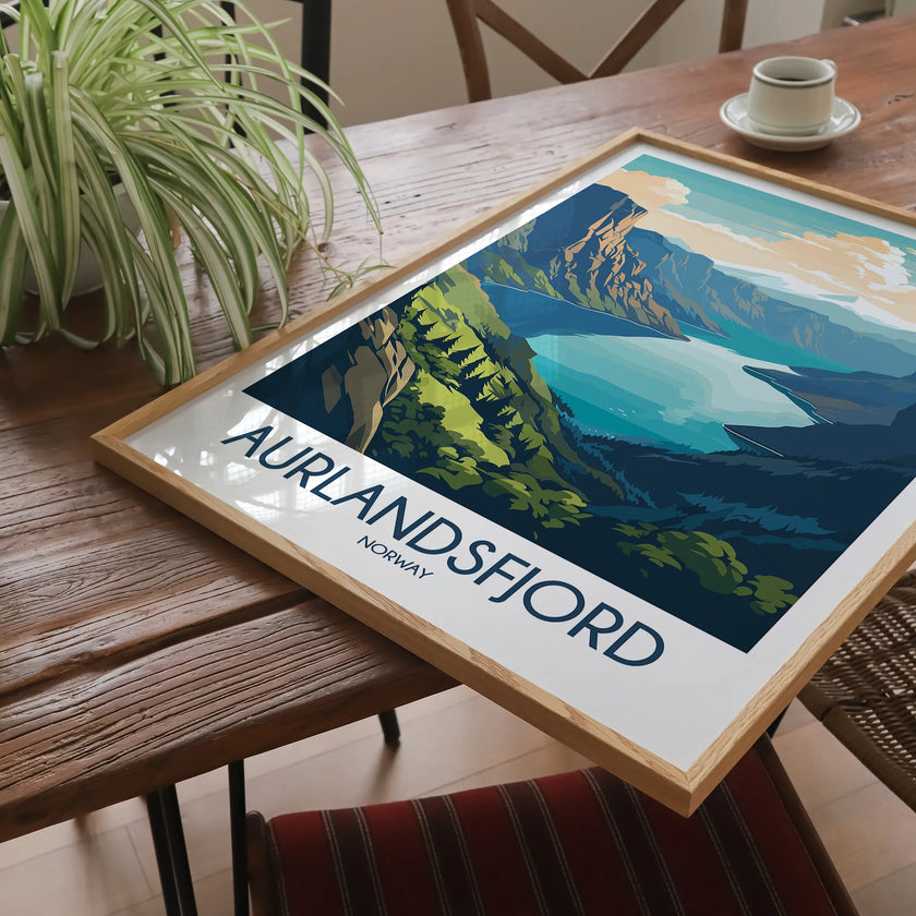 Aurlandsfjord Scenic Landscape Art