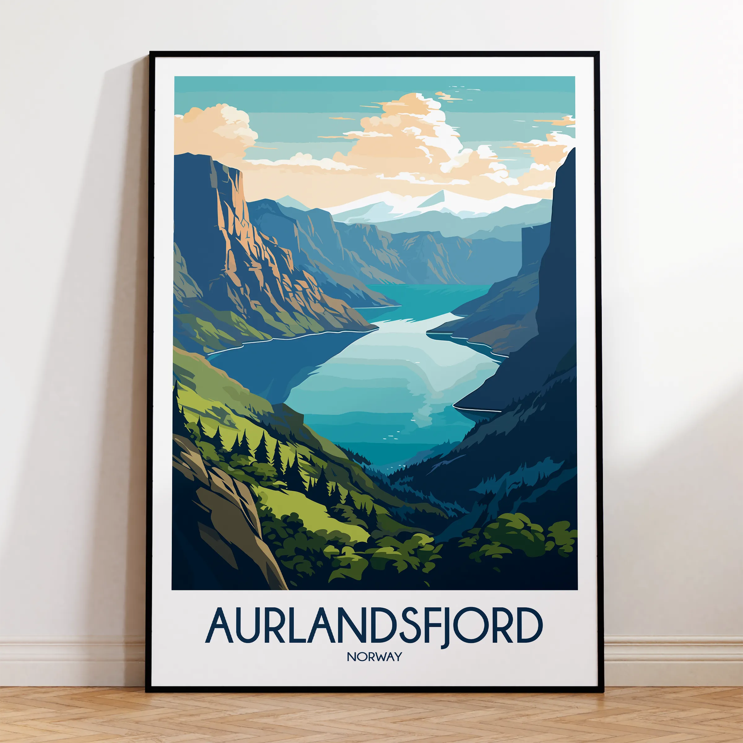 Aurlandsfjord Souvenir Poster Print