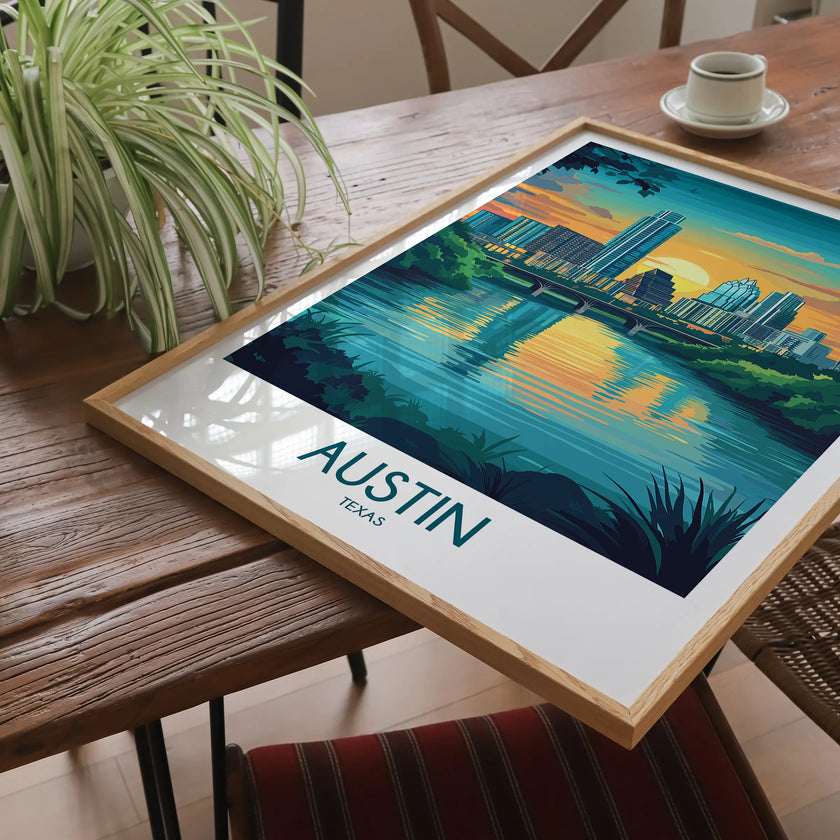 Austin Vintage Style Print