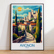 Avignon Modern Travel Poster
