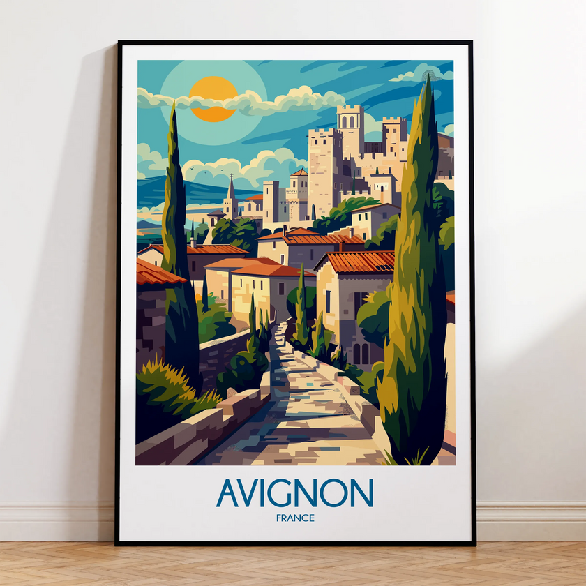Avignon Modern Travel Poster