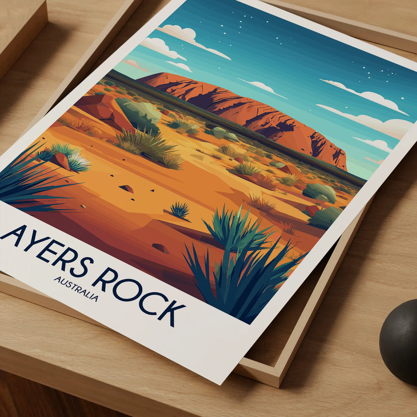 Ayers Rock Modern Travel Poster