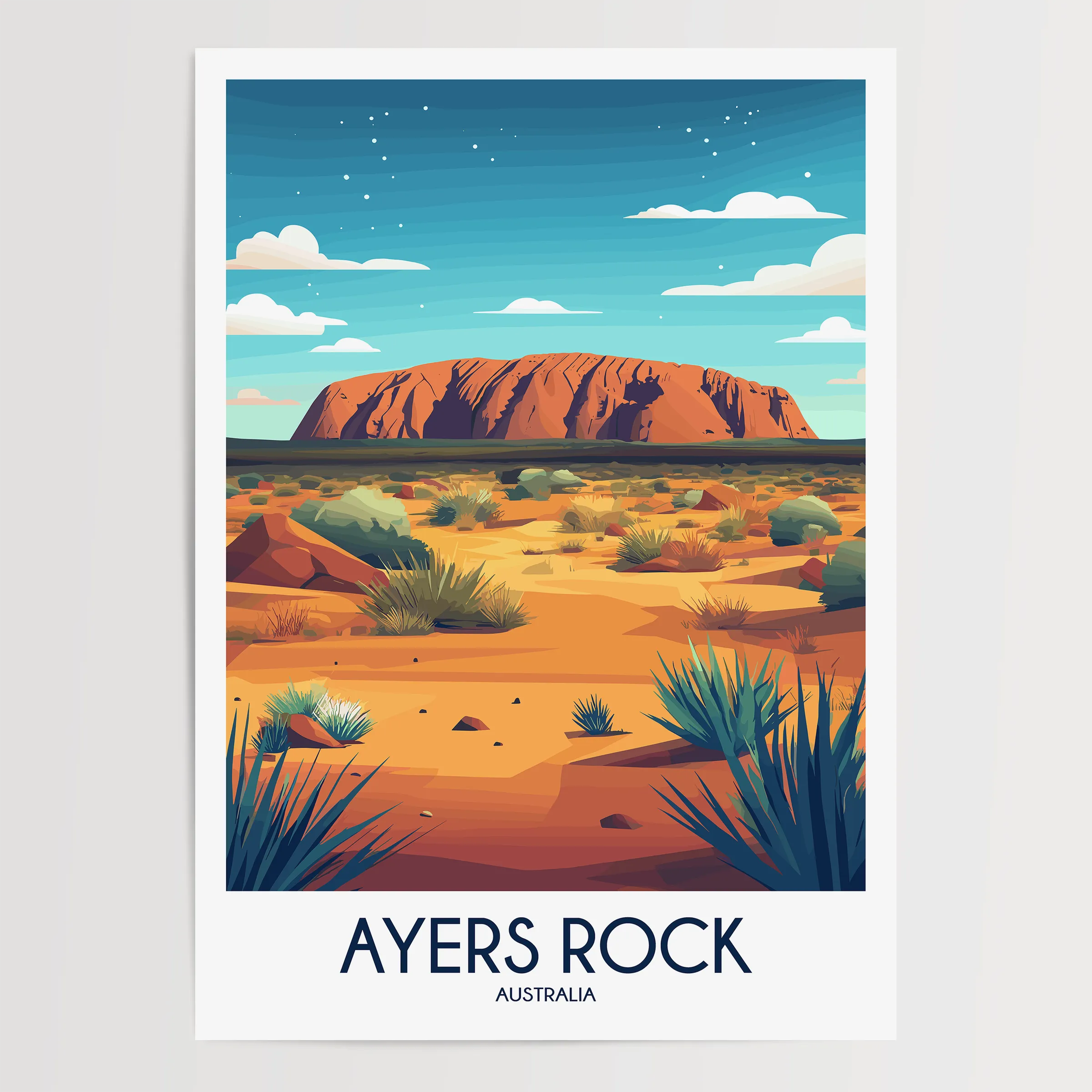 Ayers Rock Souvenir Poster Print