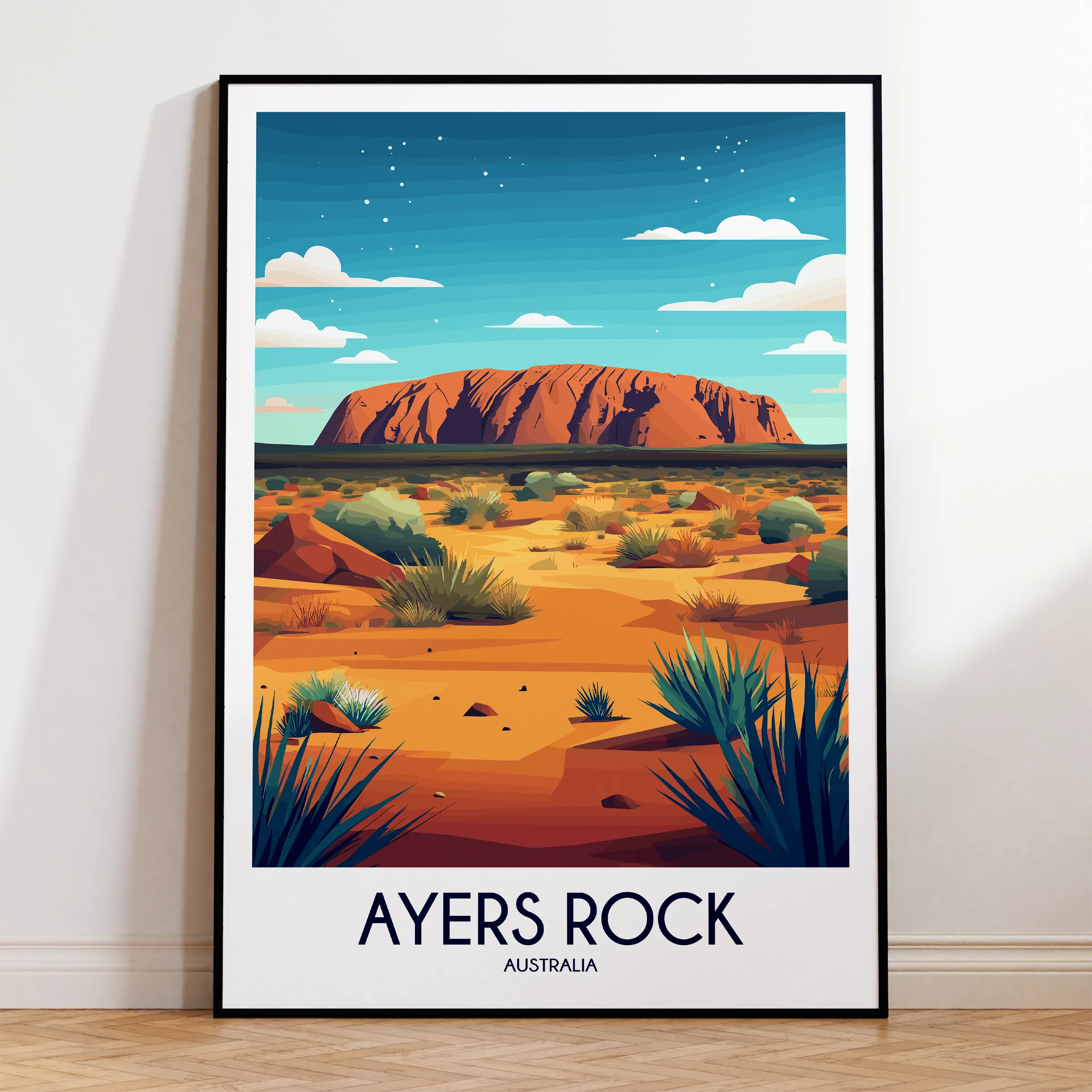 Ayers Rock Vintage Style Print