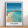Ayia Napa Modern Travel Poster
