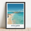 Ayia Napa Retro Travel Illustration