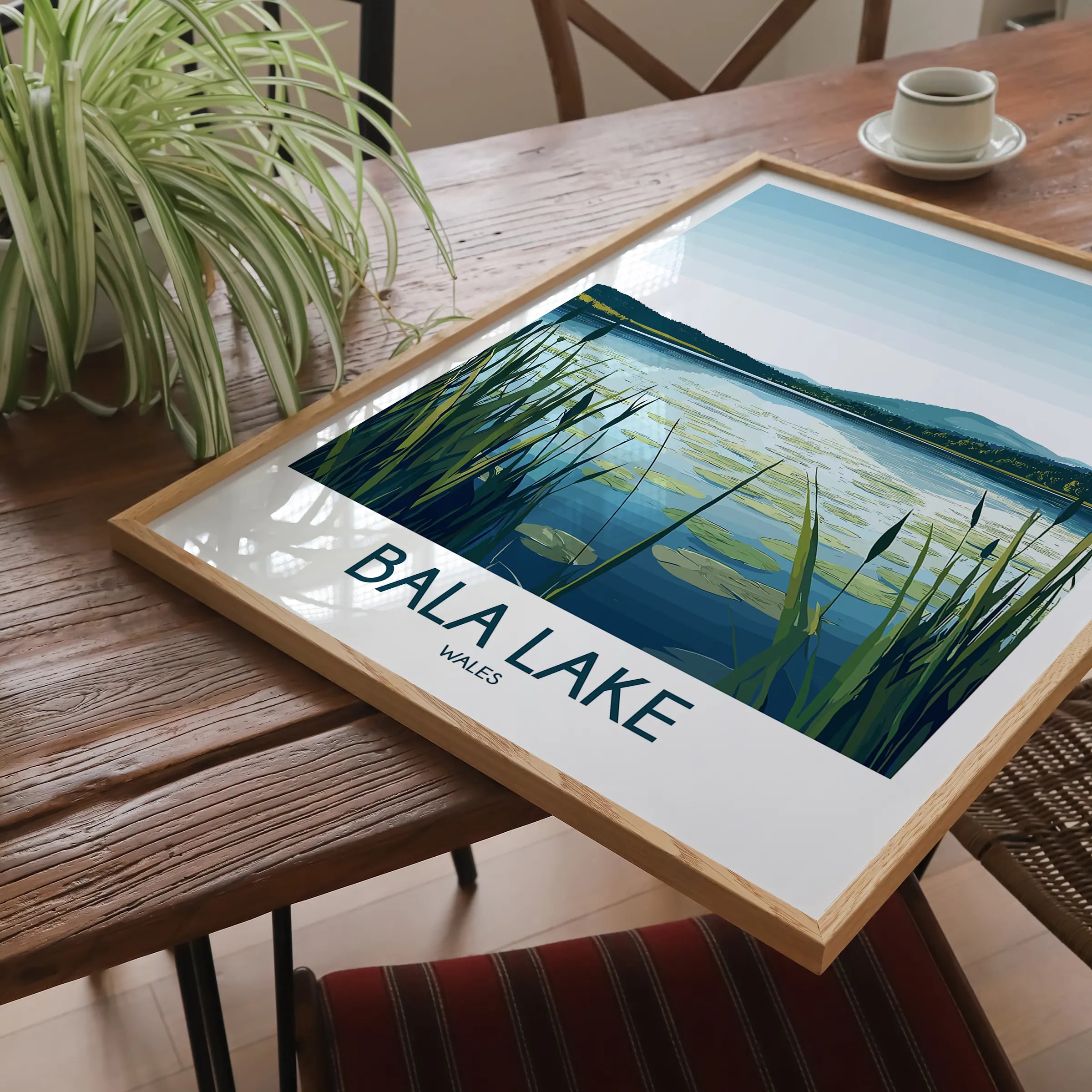Bala Lake Retro Travel Illustration