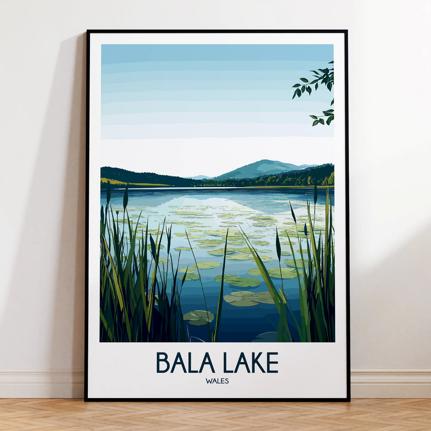 Bala Lake Vintage Style Print
