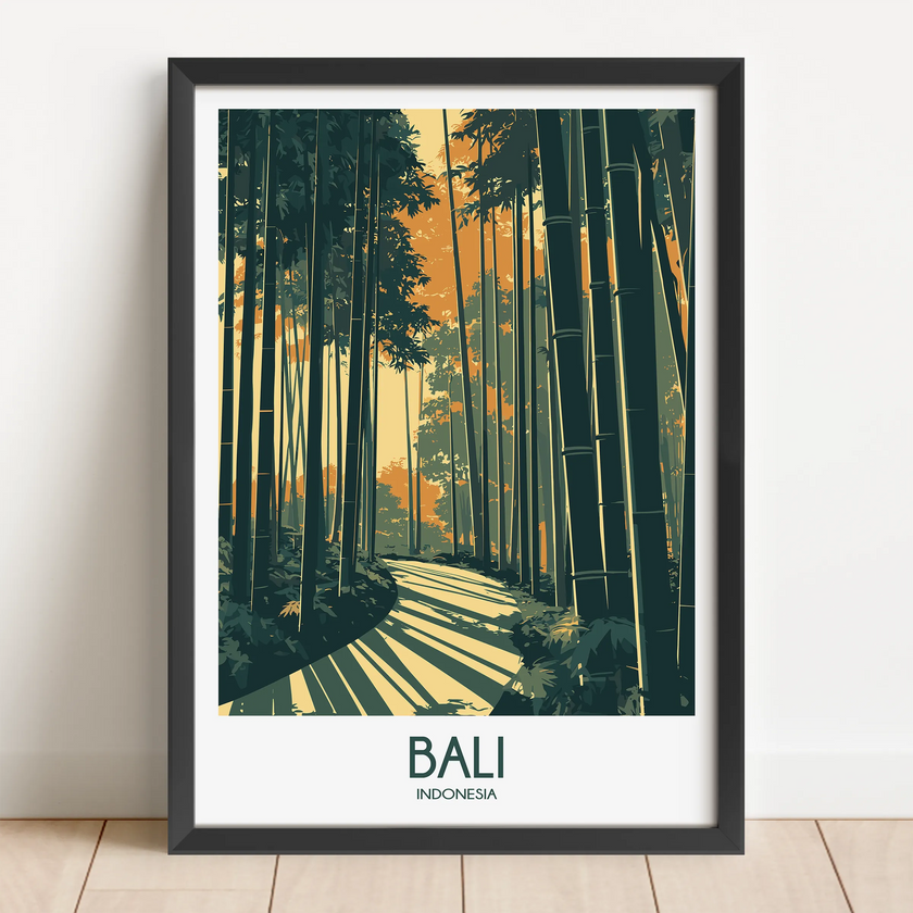 Bali Modern Travel Poster