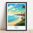 Bali Retro Travel Illustration