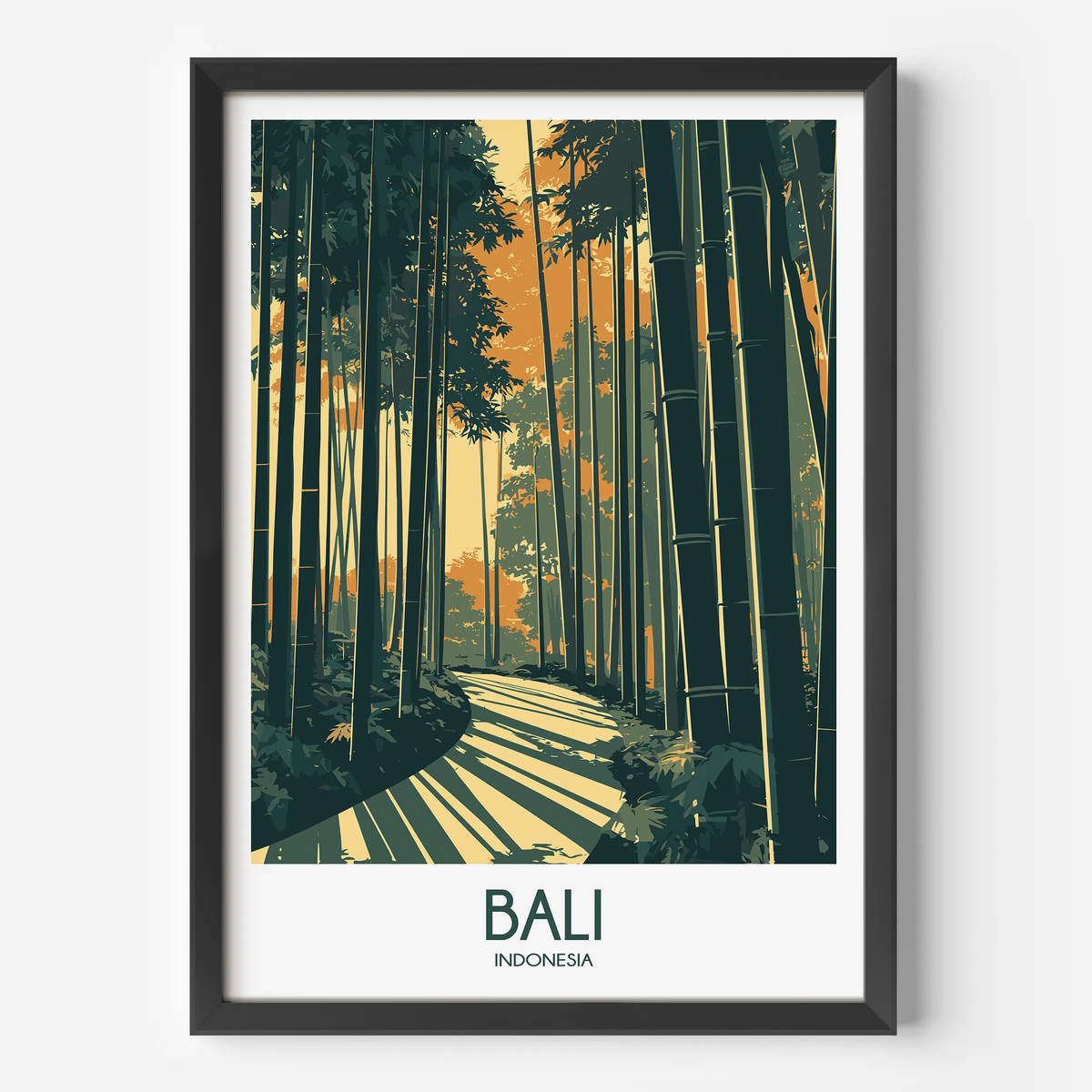Bali Retro Travel Illustration