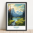 Banff Retro Travel Illustration
