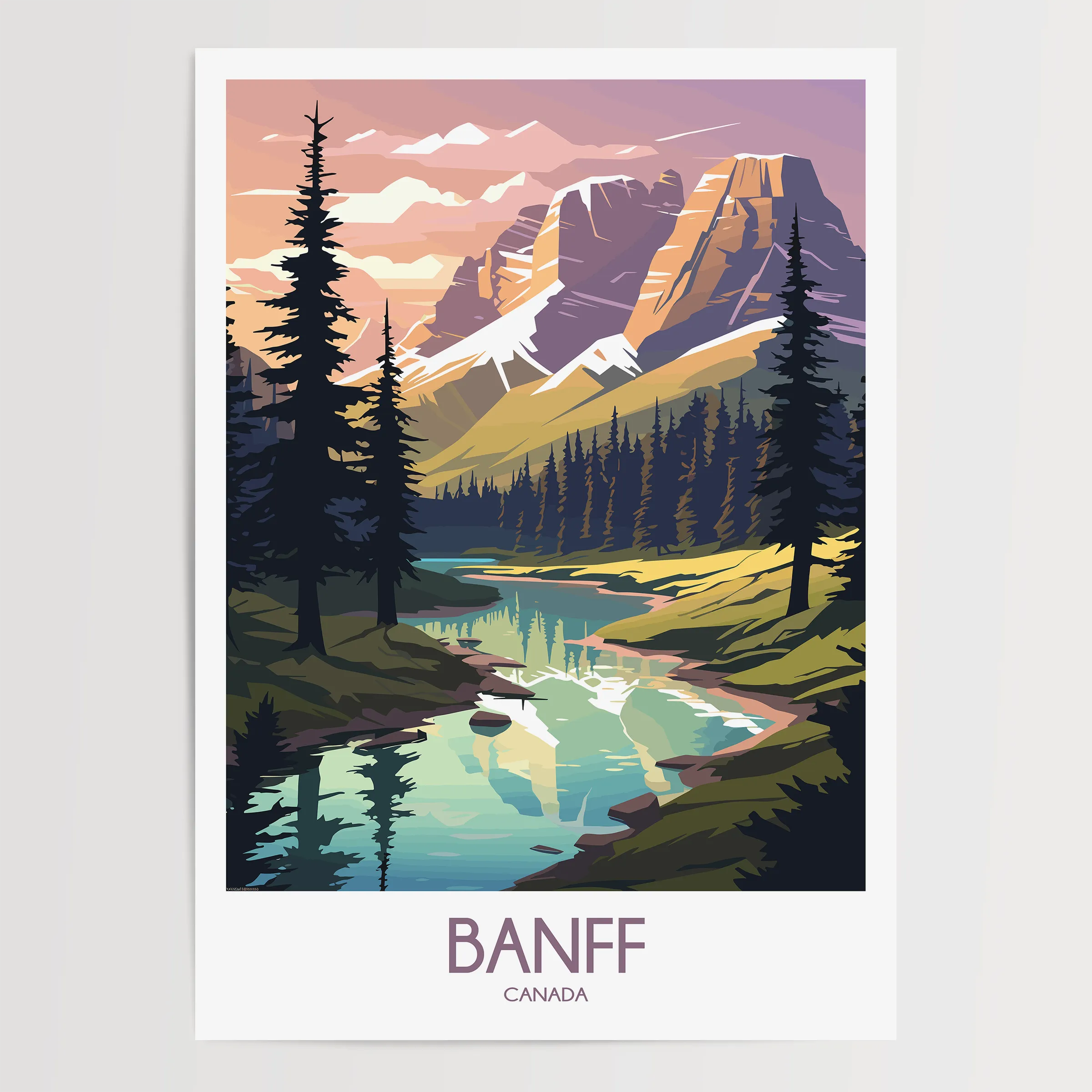 Banff Scenic Landscape Art