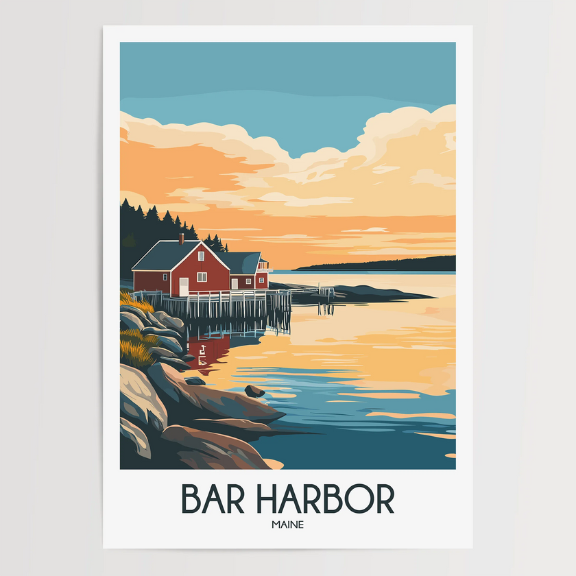 Bar Harbor Scenic Landscape Art