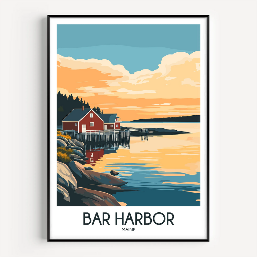 Bar Harbor Souvenir Poster Print