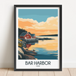 Bar Harbor Vintage Style Print