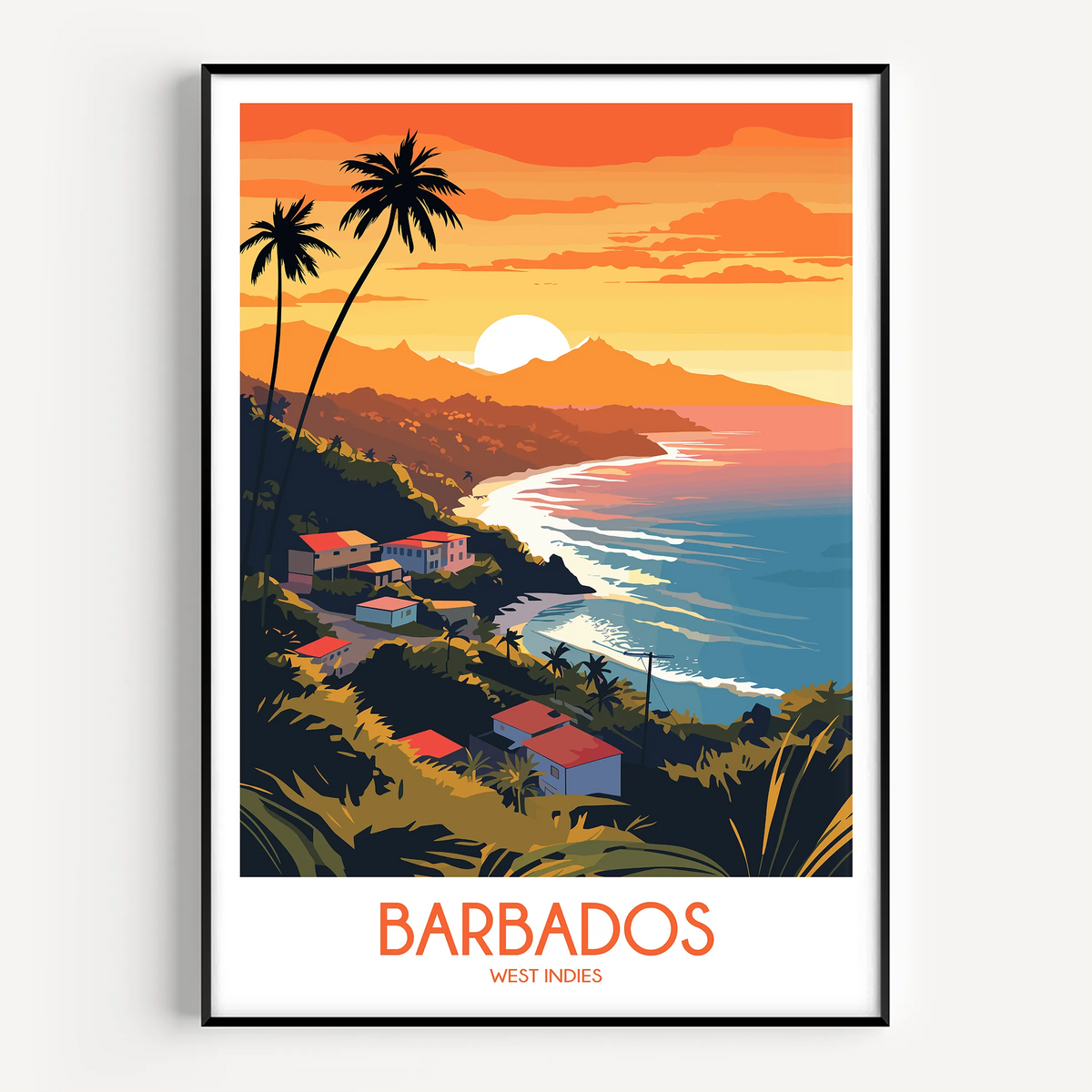 Barbados Minimalist Wall Art