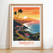 Barbados Modern Travel Poster