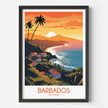 Barbados Vintage Style Print